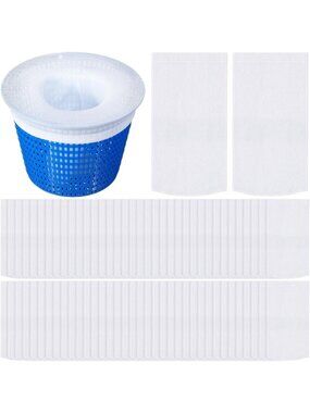 200 Pack Pool Skimmer Socks - Filter Debris & Leaves for Above/Inground Pools